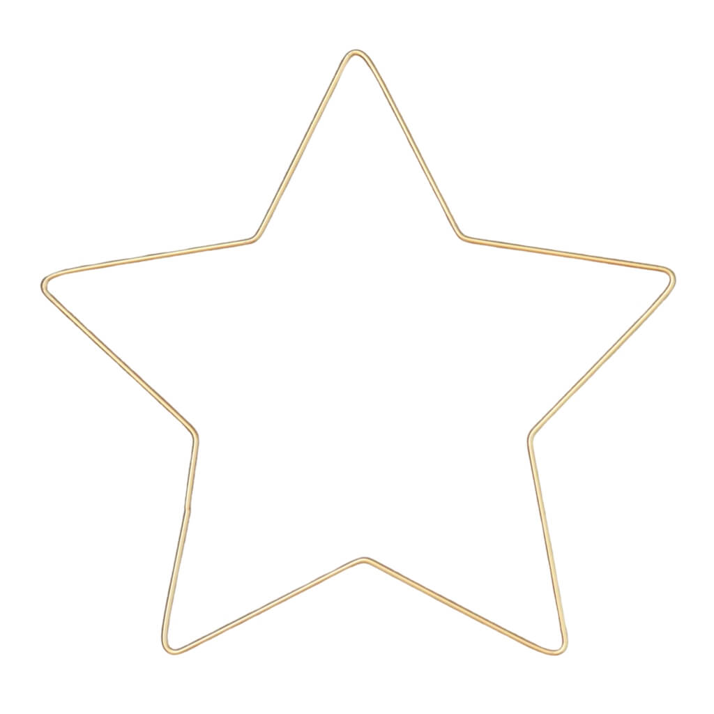 Kovová dekorační hvězda zlatá 30 cm